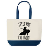 Sac de shopping bleu J'peux pas Javelot