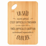Planche bambou gravée personnalisée homme idée cadeau Fête des Pères apéro 30×20 prénom cuisine plateau fromage anniversaire noel papa papi 