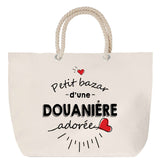 Sac Fête des Mères Mamie Famille Idée Cadeau anniversaire Noël Travail Boulot Métier Départ Retraite Collègue Femme cabas shopping plage
