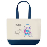 Sac de shopping bleu Maîtresse Les Autres vs Moi