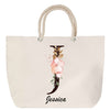 Sac Fête des Mères Mamie Famille Idée Cadeau anniversaire Noël Travail Boulot Métier Départ Retraite Collègue Femme cabas shopping plage