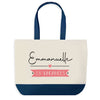 Sac de shopping bleu Emmanuelle en Vacances