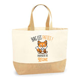 Sac Jute Fête des Mères Fêtes des Pères Mamie Papi Famille Idée Cadeau anniversaire Noël Travail Boulot Métier Départ Retraite Collègue Femme Homme