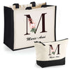 Cabas femme sac plage ou shopping tote bag pochette trousse Idée cadeau original pour anniversaire Noël travail départ retraite collègue famille fete des mères maman mamie