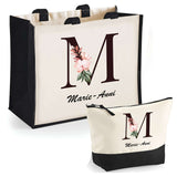 Cabas femme sac plage ou shopping tote bag pochette trousse Idée cadeau original pour anniversaire Noël travail départ retraite collègue famille fete des mères maman mamie