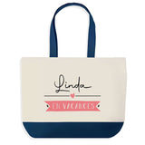 Sac de shopping bleu Linda en Vacances