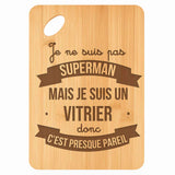 Planche bambou gravée personnalisée homme idée cadeau Fête des Pères apéro 30×20 prénom cuisine plateau fromage anniversaire noel papa papi 