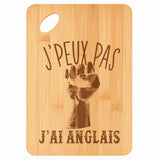 Planche bambou gravée personnalisée femme homme idée cadeau Fête des Mères Fête des Pères apéro papa maman prénom cuisine plateau fromage