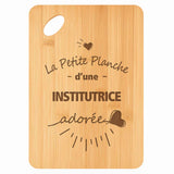 Planche bambou gravée personnalisée femme idée cadeau Fête des Mères apéro 30×20 prénom cuisine plateau fromage anniversaire noel maman mamie
