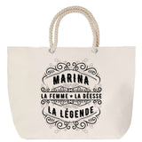 Sac Fête des Mères Mamie Famille Idée Cadeau anniversaire Noël Travail Boulot Métier Départ Retraite Collègue Femme cabas shopping plage