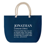 Sac de plage Bleu anse corde Jonathan Définition Homme