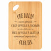 Planche bambou gravée personnalisée femme idée cadeau Fête des Mères apéro 30×20 prénom cuisine plateau fromage anniversaire noel maman mamie