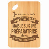 Planche bambou gravée personnalisée femme idée cadeau Fête des Mères apéro 30×20 prénom cuisine plateau fromage anniversaire noel maman mamie