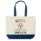Sac de shopping bleu J'peux pas Généalogie