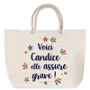 Sac Fête des Mères Mamie Famille Idée Cadeau anniversaire Noël Travail Boulot Métier Départ Retraite Collègue Femme cabas shopping plage