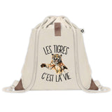 Sac à dos avec pochette Tigre c'est la Vie