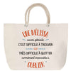 Sac Fête des Mères Mamie Famille Idée Cadeau anniversaire Noël Travail Boulot Métier Départ Retraite Collègue Femme cabas shopping plage