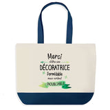 Sac de shopping bleu Merci Décoratrice Inoubliable Femme