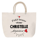 Sac Fête des Mères Mamie Famille Idée Cadeau anniversaire Noël Travail Boulot Métier Départ Retraite Collègue Femme cabas shopping plage