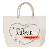 Sac Fête des Mères Mamie Famille Idée Cadeau anniversaire Noël Travail Boulot Métier Départ Retraite Collègue Femme cabas shopping plage