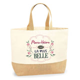 Sac Jute Fête des Mères Fêtes des Pères Mamie Papi Famille Idée Cadeau anniversaire Noël Travail Boulot Métier Départ Retraite Collègue Femme Homme
