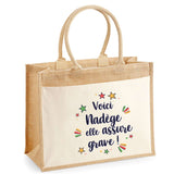 Sac Fête des Mères Mamie Famille Idée Cadeau anniversaire Noël Travail Boulot Métier Départ Retraite Collègue Femme cabas shopping plage