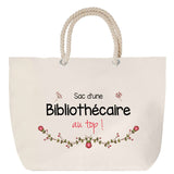 Sac Fête des Mères Mamie Famille Idée Cadeau anniversaire Noël Travail Boulot Métier Départ Retraite Collègue Femme cabas shopping plage