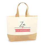 Sac Jute Fête des Mères Fêtes des Pères Mamie Papi Famille Idée Cadeau anniversaire Noël Travail Boulot Métier Départ Retraite Collègue Femme Homme