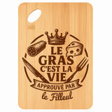 Planche bambou gravée personnalisée homme idée cadeau Fête des Pères apéro 30×20 prénom cuisine plateau fromage anniversaire noel papa papi 