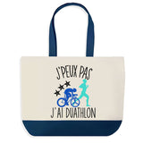 Sac de shopping bleu J'peux pas Duathlon