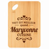 Planche bambou gravée personnalisée femme idée cadeau Fête des Mères apéro 30×20 prénom cuisine plateau fromage anniversaire noel maman mamie