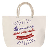 Sac Fête des Mères Mamie Famille Idée Cadeau anniversaire Noël Travail Boulot Métier Départ Retraite Collègue Femme cabas shopping plage