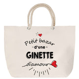 Sac Fête des Mères Mamie Famille Idée Cadeau anniversaire Noël Travail Boulot Métier Départ Retraite Collègue Femme cabas shopping plage