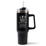Mug isotherme Joyeux noël à la meilleure Faustine du monde Noir