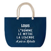 Sac de plage Bleu anse corde Louis Retraite