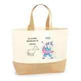 Sac Jute Fête des Mères Fêtes des Pères Mamie Papi Famille Idée Cadeau anniversaire Noël Travail Boulot Métier Départ Retraite Collègue Femme Homme