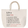 Sac Fête des Mères Mamie Famille Idée Cadeau anniversaire Noël Travail Boulot Métier Départ Retraite Collègue Femme cabas shopping plage