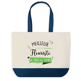 Sac de shopping bleu Meilleur Fleuriste de tous les temps
