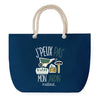 Sac de plage Bleu anse corde J'peux Pas Jardin