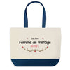 Sac de shopping bleu Femme de Ménage au Top