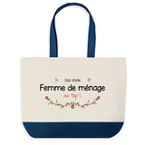 Sac de shopping bleu Femme de Ménage au Top