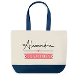 Sac de shopping bleu Alexandra en Vacances