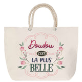 Sac Fête des Mères Mamie Famille Idée Cadeau anniversaire Noël Travail Boulot Métier Départ Retraite Collègue Femme cabas shopping plage