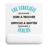 Tapis de souris ergonomique avec repose-poignet, accessoire bureau pour femme et homme, fête des pères, cadeau pas cher, idée cadeau fête des mères, secret santa, départ à la retraite, télétravail et gaming