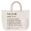 Sac Fête des Mères Mamie Famille Idée Cadeau anniversaire Noël Travail Boulot Métier Départ Retraite Collègue Femme cabas shopping plage