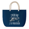 Sac de plage Bleu anse corde J'peux Pas Marathon