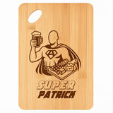 Planche bambou gravée personnalisée homme idée cadeau Fête des Pères apéro 30×20 prénom cuisine plateau fromage anniversaire noel papa papi 