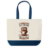 Sac de shopping bleu Conductrice Chouette Grain