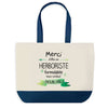 Sac de shopping bleu Merci Herboriste Inoubliable Homme