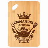 Planche bambou gravée personnalisée homme idée cadeau Fête des Pères apéro 30×20 prénom cuisine plateau fromage anniversaire noel papa papi 